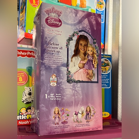 NWT MY FIRST DISNEY PRINCESS TODDLER RAPUNZEL TANGLED DOLL NEW IN BOX MIRROR - Picture 3 of 3